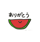 あいさつするフルーツスタンプ（個別スタンプ：1）