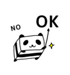 手も足も出ないパンダ（個別スタンプ：7）
