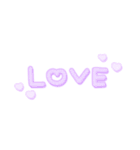 ♡量産型文字スタンプ♡薄い紫（個別スタンプ：18）