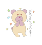 鼻筋の通ったクマ（個別スタンプ：24）