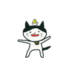 大の字 ハチワレ（個別スタンプ：3）