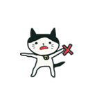 大の字 ハチワレ（個別スタンプ：6）