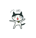 大の字 ハチワレ（個別スタンプ：10）