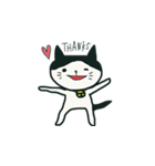 大の字 ハチワレ（個別スタンプ：12）
