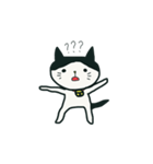 大の字 ハチワレ（個別スタンプ：21）