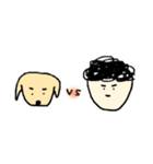 もじゃ君VSいぬさん（個別スタンプ：6）