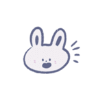 ゆるかわスタンプ(うさぎを添えて)（個別スタンプ：1）