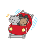 ねこのコン。5〜くまったくんと遊園地〜（個別スタンプ：6）