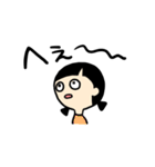 口が閉まらない女の子（個別スタンプ：14）