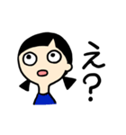口が閉まらない女の子（個別スタンプ：21）