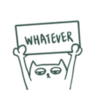 お皿持ってる白猫（英語）（個別スタンプ：26）