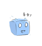 四角のゼリースライム（個別スタンプ：10）