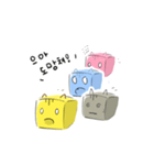 四角のゼリースライム（個別スタンプ：32）
