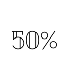 数字スタンプ パーセント（個別スタンプ：10）