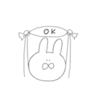 しろいゆるいうさぎ2（個別スタンプ：7）