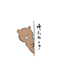 様子見するくま（個別スタンプ：15）