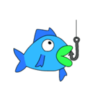 青魚と小魚スタンプ（個別スタンプ：3）