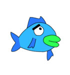 青魚と小魚スタンプ（個別スタンプ：10）