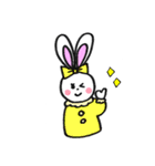 控えめにかわいいウサギのスタンプ（個別スタンプ：3）