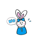 控えめにかわいいウサギのスタンプ（個別スタンプ：5）