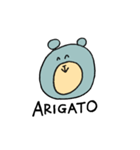 ゆるい青クマ（個別スタンプ：1）