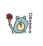 ゆるい青クマ（個別スタンプ：5）