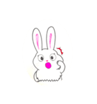 しろうさぎの乙女 スタンプ（個別スタンプ：6）