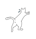 変なポーズの猫（個別スタンプ：3）