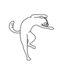 変なポーズの猫（個別スタンプ：5）