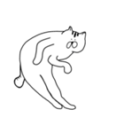 変なポーズの猫（個別スタンプ：7）
