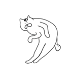 変なポーズの猫（個別スタンプ：8）