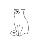 変なポーズの猫（個別スタンプ：14）
