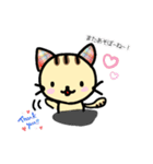 無難なねこちゃんの挨拶（個別スタンプ：4）
