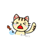 無難なねこちゃんの挨拶（個別スタンプ：11）