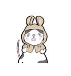 パンダマウス頭巾 ～文字少なめ～（個別スタンプ：5）