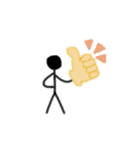 棒人間まじめくんと棒猫タマ（個別スタンプ：1）