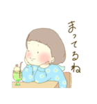 オン眉女の子のお返事スタンプ〜日常〜（個別スタンプ：12）