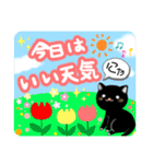 黒ネコのリムちゃんメッセージカード（個別スタンプ：9）