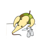 洋梨になったアリクイさん（個別スタンプ：31）