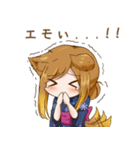 絵描き狼のスタンプ（個別スタンプ：3）