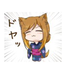 絵描き狼のスタンプ（個別スタンプ：4）