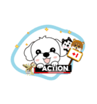 マルチーズ犬 とてもかわいい（個別スタンプ：4）
