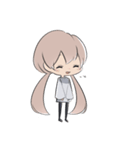 シンプルがーる（個別スタンプ：3）