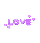 ♡量産型文字スタンプ♡濃い紫（個別スタンプ：18）