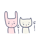 ネコとウサギ - 基本編 -（個別スタンプ：16）