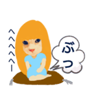 猫顔レディ（個別スタンプ：10）