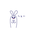 目が小さなウサギ2_日本語（個別スタンプ：2）