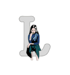 アルファベット女子（個別スタンプ：12）