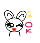 激しく愛するウサギ、優子（個別スタンプ：7）