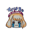 ベレー帽の少女       さち子ちゃん（個別スタンプ：5）